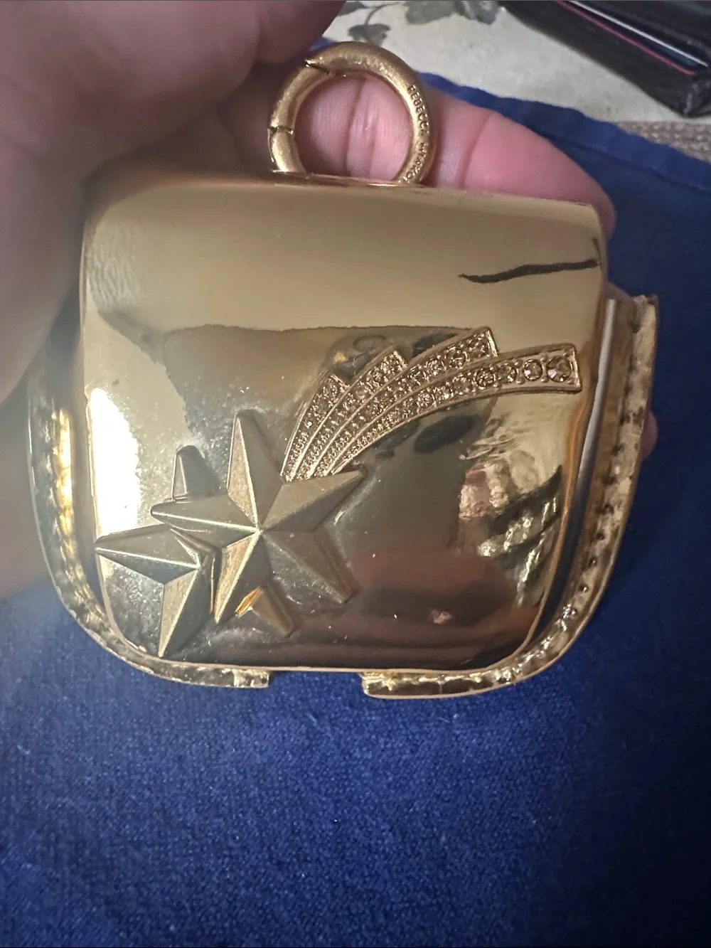 Gold Star Embellished Men's Belt Clip Pouch